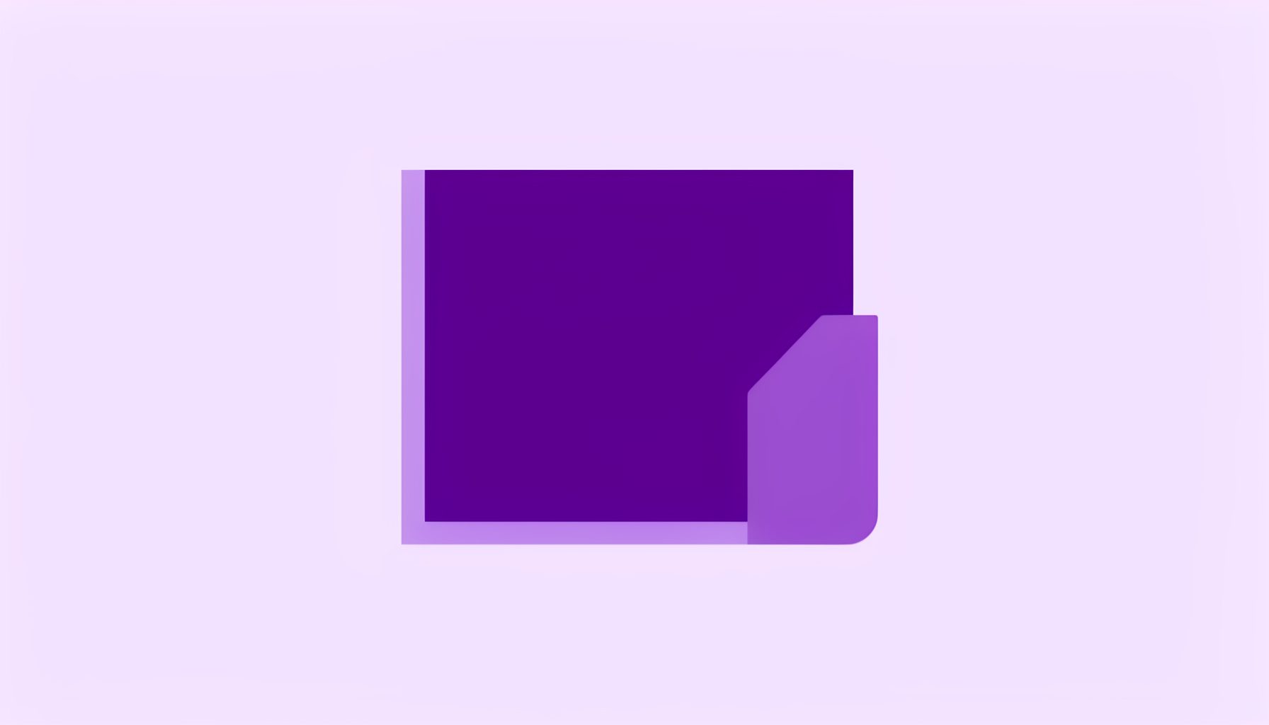 Flat vector logo: a stylized event icon in deep purple with a soft lavender accent, clean geometric shapes